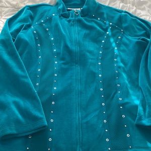 Velour Zip up sweater